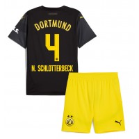 Dječji Nogometni Dres Borussia Dortmund Nico Schlotterbeck #4 Gostujuci 2024-25 Kratak Rukav (+ Kratke hlače)